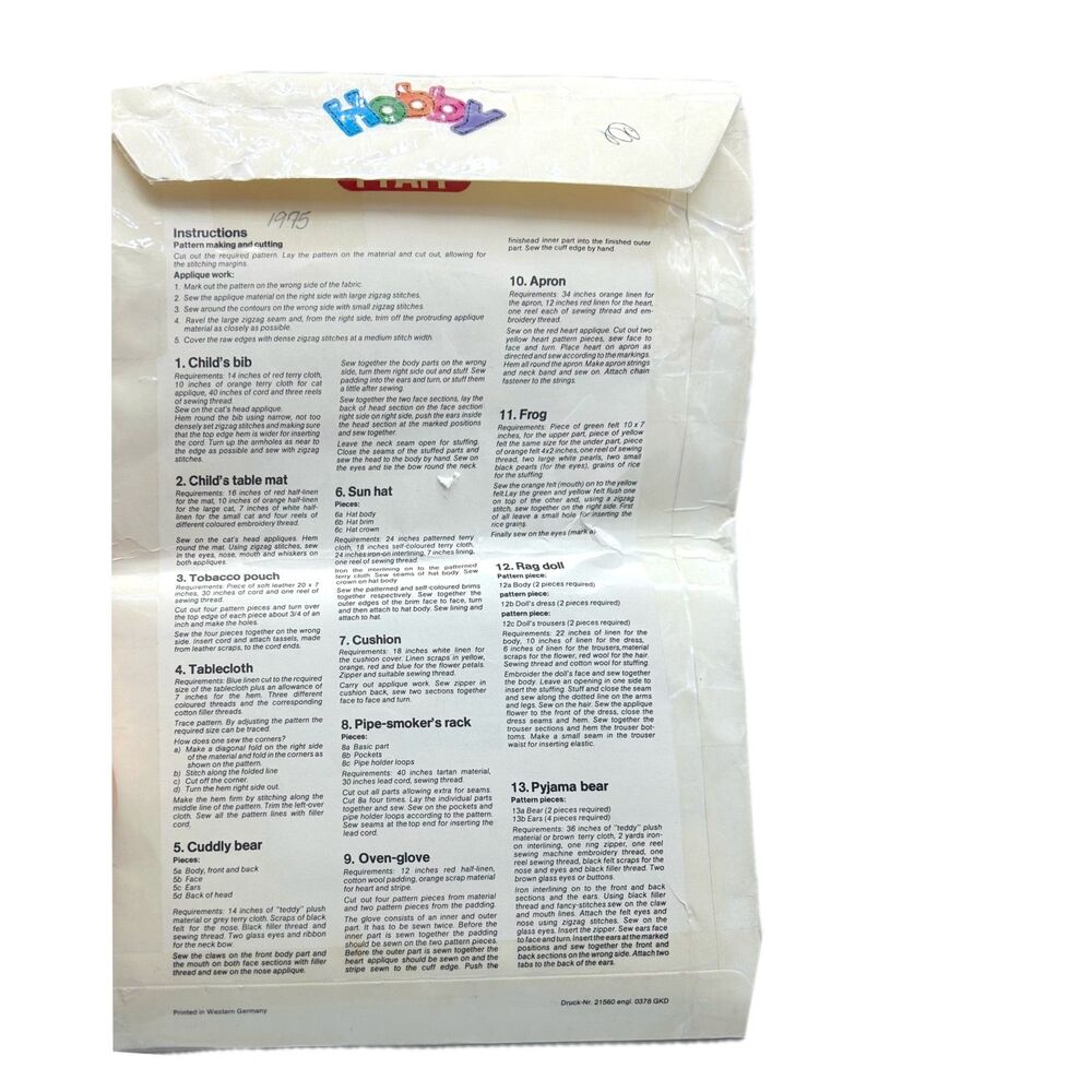 1970's Kids Accessory Pattern Bundle - Picture 3 of 7